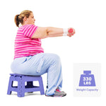 2 Pack Folding Step Stool with Handle 300 LB Capacity for Adults and Toddlers, Purple