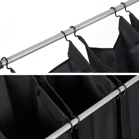 Heavy-Duty 3-Bag Rolling Laundry Sorter Storage Cart（Black） – Bosonshop