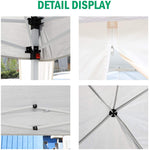 Outdoor Canopy Tent 10 x 19.7ft Patio Sun Shade with Mosquito Netting and Carry Bag for Wedding Party(White) - Bosonshop