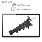 Bosonshop Dual Arm Adjustable Monitor Mount with Clamp for 2 LCD LED Computer Screen