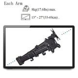 Bosonshop Dual Arm Adjustable Monitor Mount with Clamp for 2 LCD LED Computer Screen
