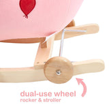 Bosonshop Stuffed Animal Rocker Wooden & Plush Rocking Horse Chair for Toddlers