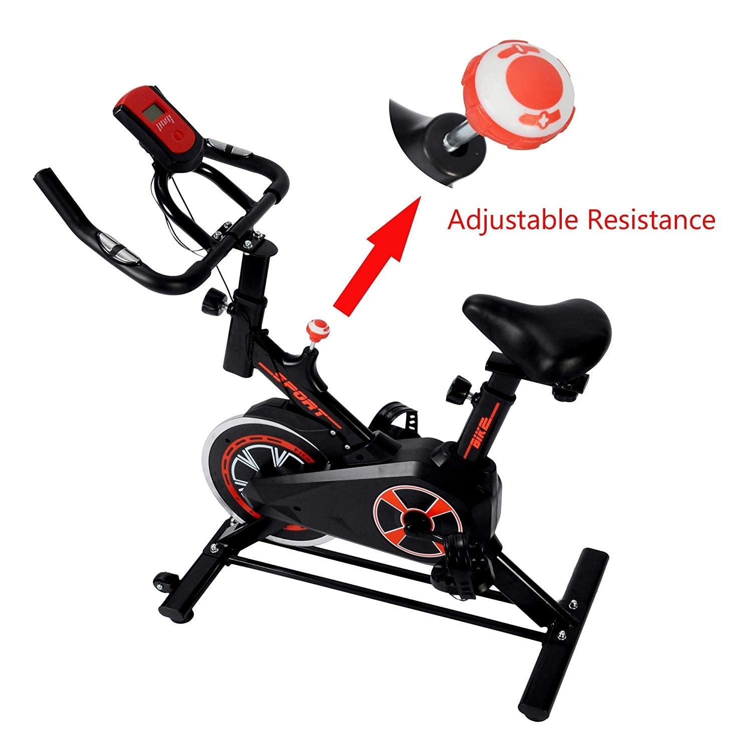 Bosonshop Indoor Cycling Bike, Stationary Bicycle with LED Display for Home Gym