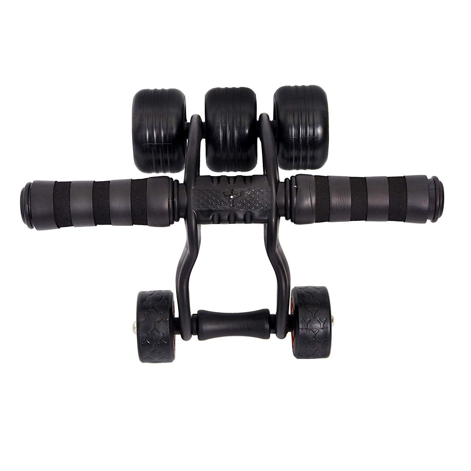 Bosonshop Black AB Wheel Roller with 5 Wheels for Home Gym