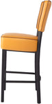 42" Upholstered Bar Stools with Cushioned Seat，Modern Dinning Kitchen Chair, Yellow - Bosonshop