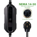 32A 21ft Portable Level 1-2 Electric Vehicle (EV) 110V-240V Charger with NEMA 14-50 Plug For J1772 EVs