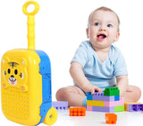 DIY Educational Blocks Baby Travel Case Plastic Rolling Luggage for Toddler - Bosonshop