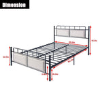 Bosonshop Mordern Queen Size Platform Bed with Frame, Black, 12inch