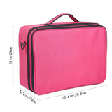 Bosonshop  Portable Makeup Train Case 3 Layer Cosmetic Travel Storage Organizer Bag with Dividers for Travel