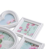 Bosonshop Collage Pictures Frames 6 Openings White Photo Holder with Glass Front for Family,17.5 X 16.5
