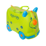 Bosonshop Kid's Ride On Roll Suitcase Travel Luggage & Storage Bag, Green