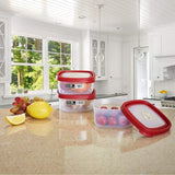 Bosonshop  6 Piece Food Storage Container Set with Easy Locking Lids,BPA Free and 100% Leak Proof,Plastic