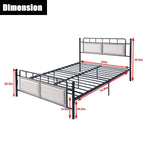 Bosonshop Mordern Full Size Platform Bed with Frame, Black, 12inch