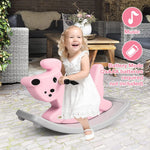 Rocking Horse Outdoor Rocking Toy with Music for Toddler Baby Kids Ages 1-3 Year Old Boy Girl Pink