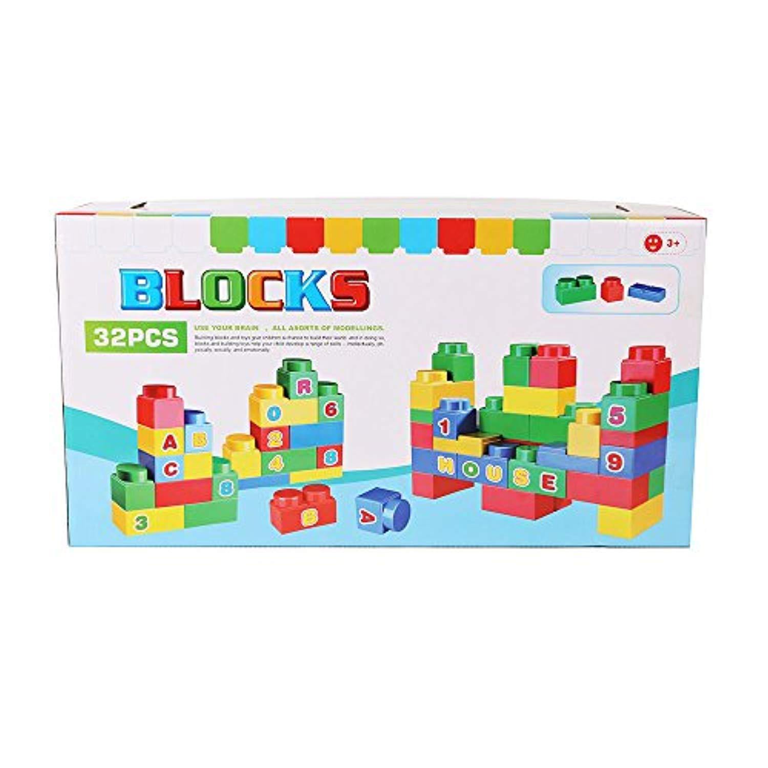Bosonshop 32 Pcs Big Building Blocks Educational Toys for Kids