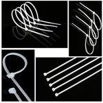 Bosonshop 650 pc Nylon Zip Ties Cable Wire Ties Adjustable Self-Locking Multi-Color for Home, Outdoor, Office