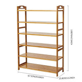 Bosonshop 6-Tier Entryway Shoe Rack Wooden Shoe Shelf Storage Organizer Cabinet