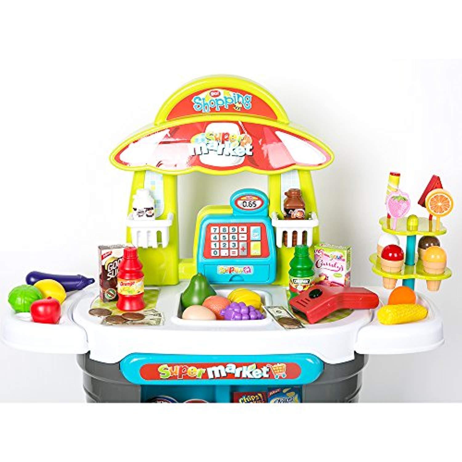 Bosonshop Luxury Supermarket Grocery Store Playset for Kids