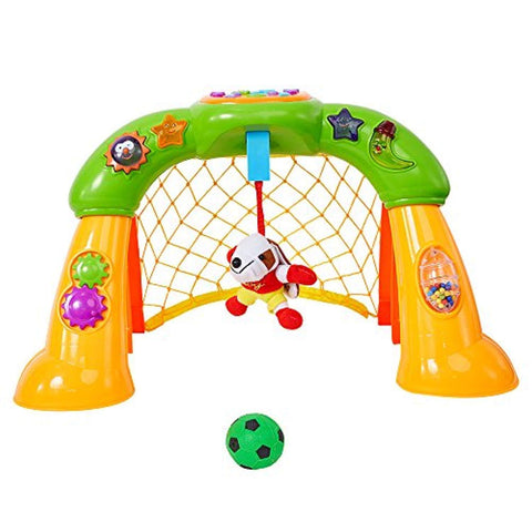 Bosonshop 2 in 1 Football Game Toy Kids Toys Gifts Soccer Scoring Goal Game with Music & Light