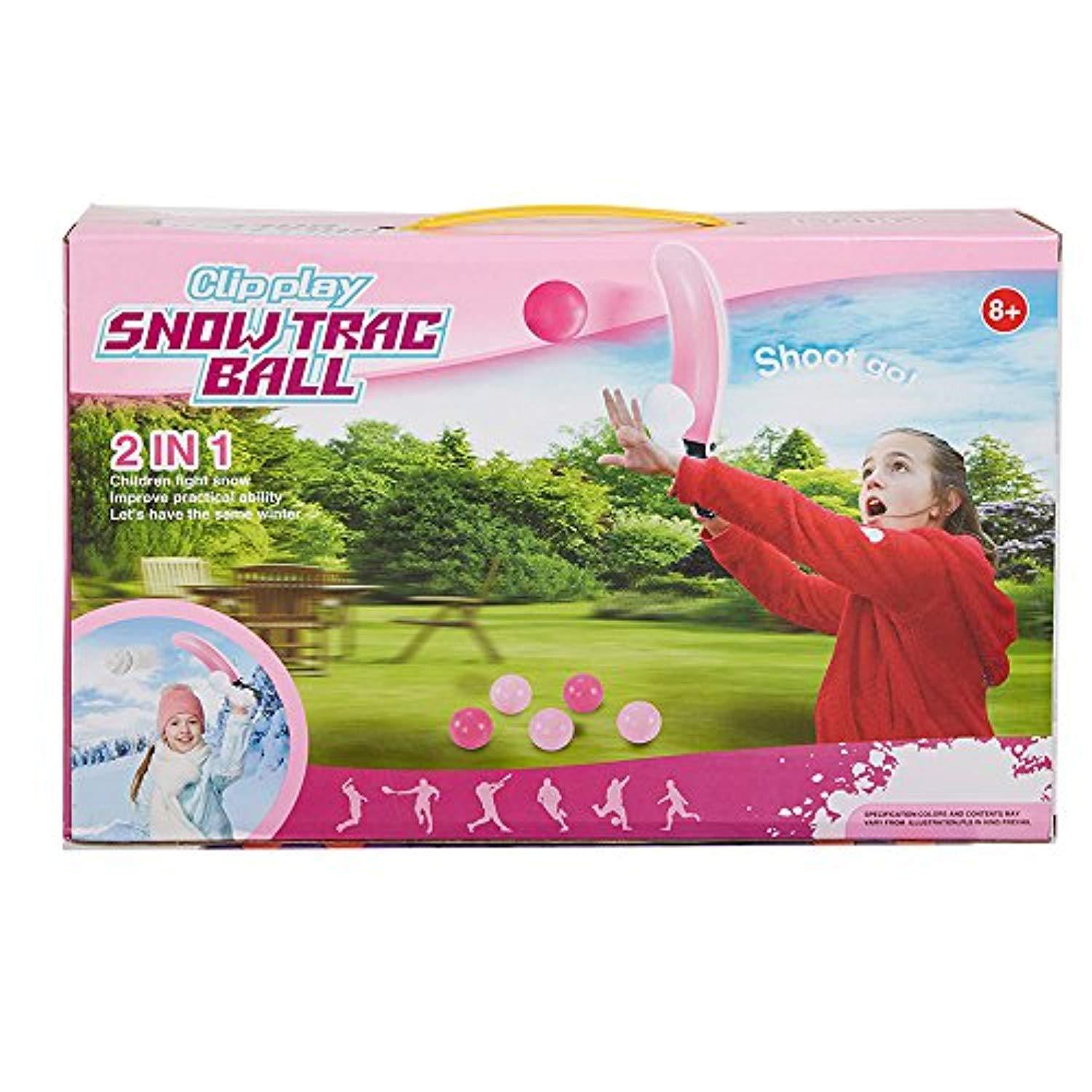Bosonshop Snow Trac-Ball Outdoor Sport Game Snowball Maker Pink