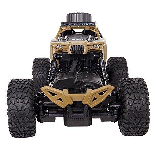 Bosonshop Electric RC Car 1:18 Remote Control Vehicle 2.4Ghz Off-Road Rock Crawler All Terrain Double-turn Waterproof Truck for Kids