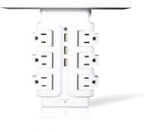 Power Strip Tower 6 Outlets 3 Usb with Removable Shelf Wall Mount for Home Office