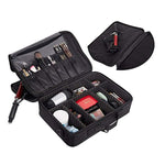 Bosonshop Backpack Portable Travel Makeup Case Cosmetic Organizer Bag Mini Makeup Train Case Black