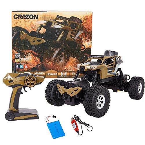 Bosonshop Electric RC Car 1:18 Remote Control Vehicle 2.4Ghz Off-Road Rock Crawler All Terrain Double-turn Waterproof Truck for Kids