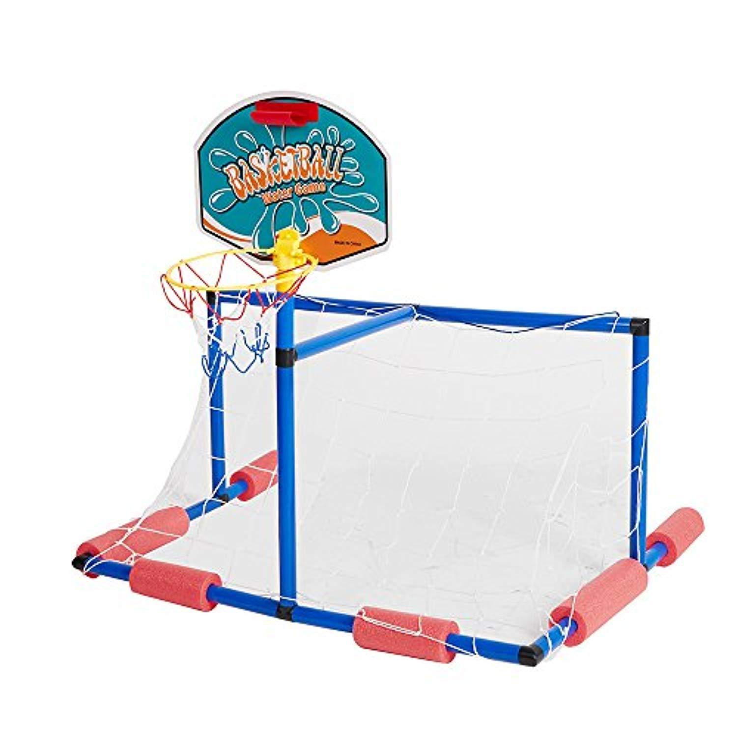 Bosonshop 2 in 1 Water Sport Game ,Water Polo with Basketball Stand for Play