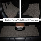 Bosonshop Tesla Model S Floor Mats Set, All Weather, Gray
