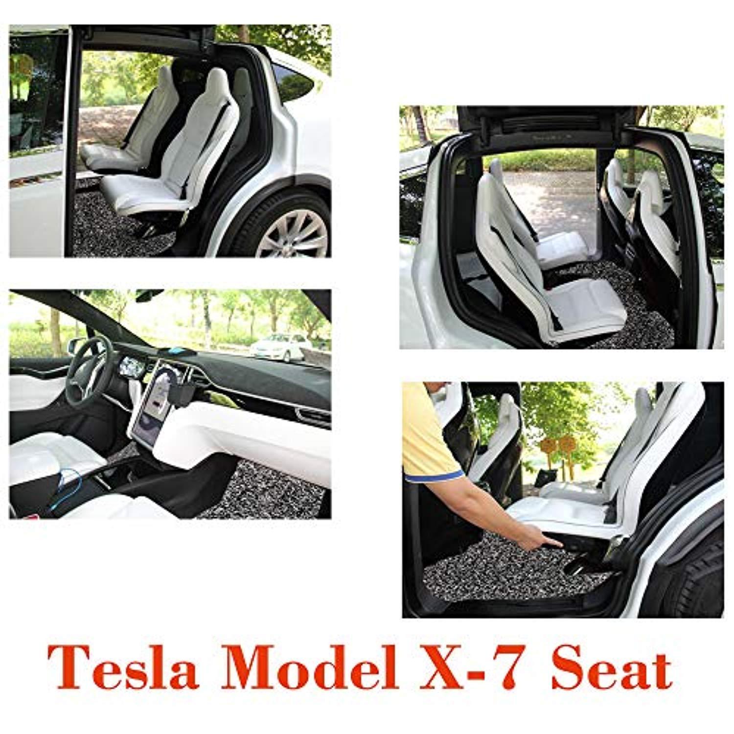 Bosonshop Tesla Model X-7 Seat Floor Mats Set  All Weather, Gray