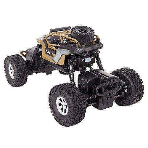 Bosonshop Electric RC Car 1:18 Remote Control Vehicle 2.4Ghz Off-Road Rock Crawler All Terrain Double-turn Waterproof Truck for Kids