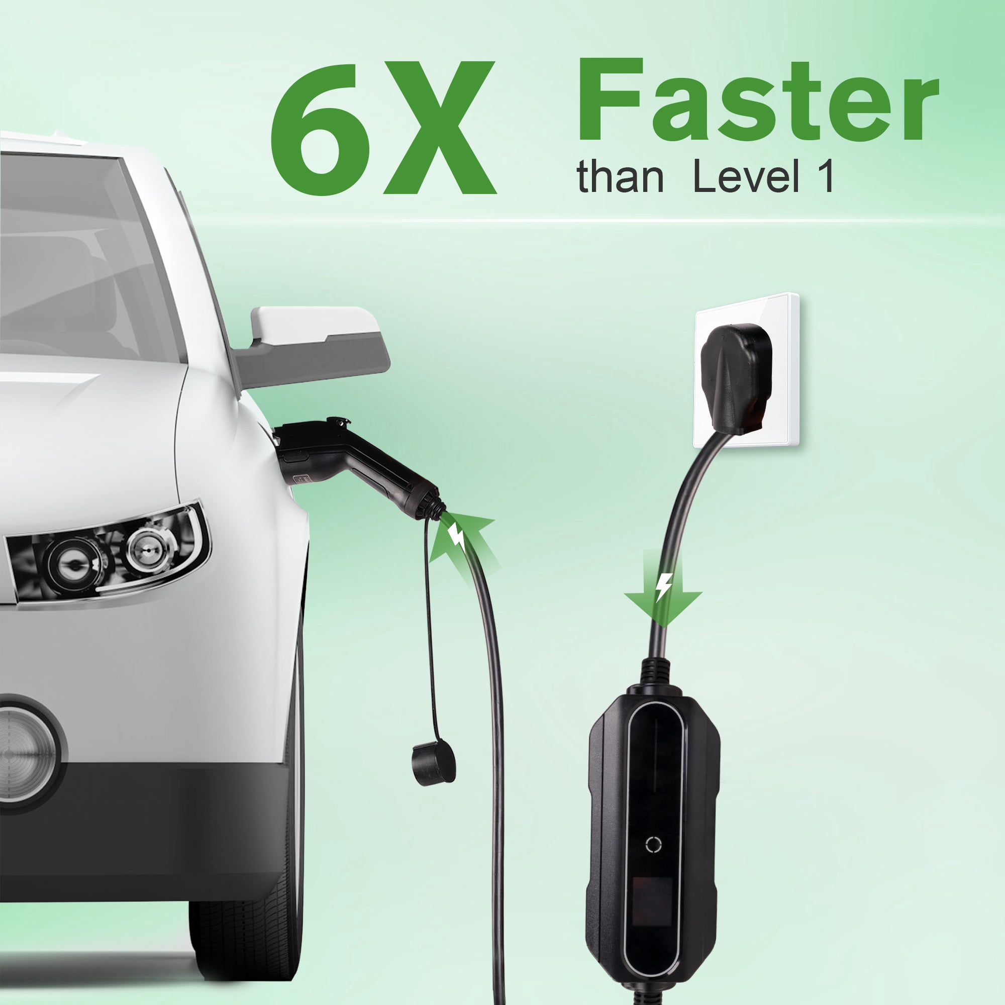 (Out of Stock) 32A 21ft Portable Level 1-2 Electric Vehicle (EV) 110V-240V Charger with NEMA 14-50 Plug For J1772 EVs