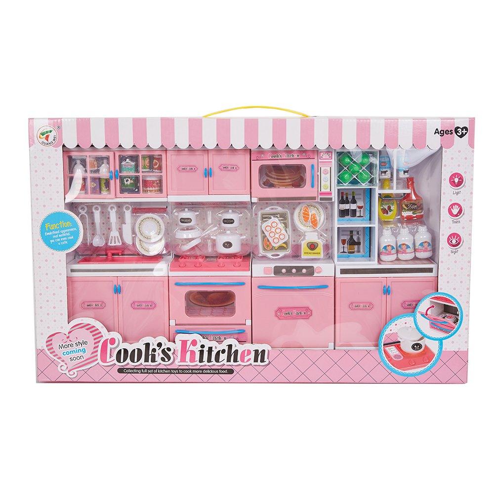 Bosonshop Cooking Kitchen Learning Experience Fun Life Skills Toy Kitchen for Kids