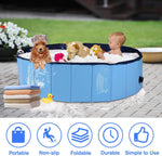Foldable Dog Pet Swimming Pool Slip-Resistant PVC Kiddie Pool Collapsible Bathing Tub for Dogs and Cats - Bosonshop
