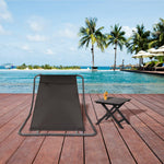 Lounge Chair for Outside, Patio Rocking Chaise w/ Detachable Pillow for Camping