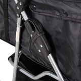 Bosonshop Folding Pet Stroller with 360 Rotating Front Wheel, Black