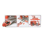 Bosonshop Fire Station Parking Garage Toy Playset with 4 Fire Rescue Vehicles and Lift