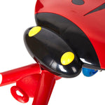 Bosonshop B/O Ride on Slide Car with Cute Ladybug Shape, with Music and Light, Red