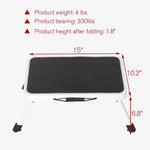 Portable Step Stool Lightweight One Step Ladder Folding Medical Footstool with Non Skid Rubber Platform, 330 lbs Capacity - Bosonshop