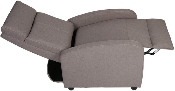 Fabric Recliner Chair Adjustable Single Sofa Home Theater Seating Recliner Reading Sofa for Living Room & Bedroom, Grey