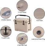 Portable Coolers, Keep Ice Up to 5 Days, Rotomolded Insulation Ice Chest for Camping, Fishing, Hunting, BBQs & Outdoor Activities, 25QT - Bosonshop