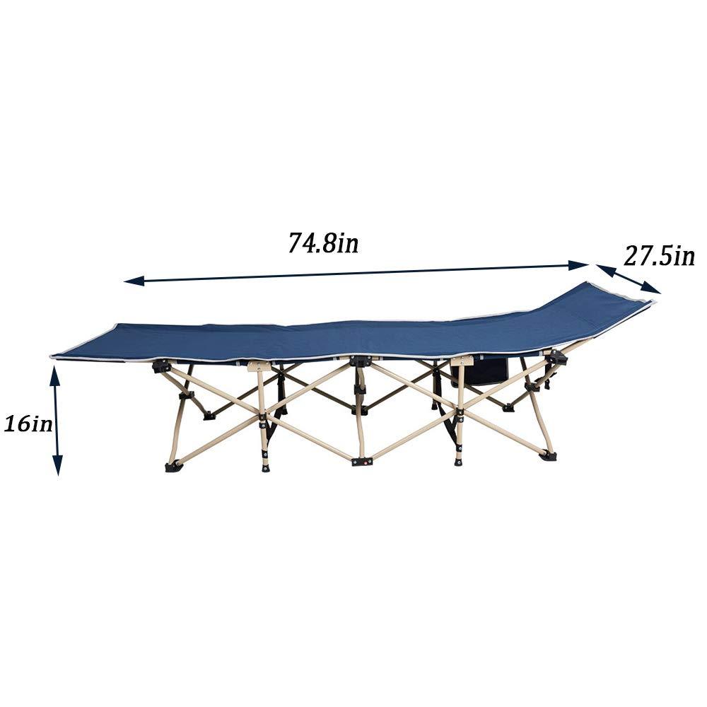 Bosonshop Folding Camping Bed Easy to Carry and Store,Titanium Alloy Frame