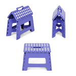2 Pack Folding Step Stool with Handle 300 LB Capacity for Adults and Toddlers, Purple