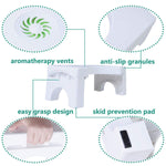 Bosonshop 7 inches Folding Squatting Toilet Stool with Aromatherapy Holes for Bathroom Toilet Potty