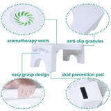 Bosonshop 7 inches Folding Squatting Toilet Stool with Aromatherapy Holes for Bathroom Toilet Potty