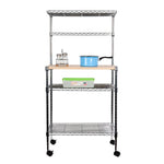 Bosonshop 4 Tier Adjustable Kitchen Bakers Storage with Spice Rack Organizer and Cutting Board