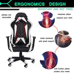 Bosonshop Office Desk Chairs Ergonomic Game Chairs 360°Swivel Style High Back for Great Support Black White