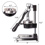 Citrus Pomegranate Juicer Labor-saving Manual Fruit Juicer Press Fruit Squeezer with Stable Non-slip Base, Black - Bosonshop