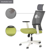 Bosonshop High Back Swivel Chair for Desk with Adjustable Headrest Office Chair Breathable Mesh Ergonomic Desk Chair